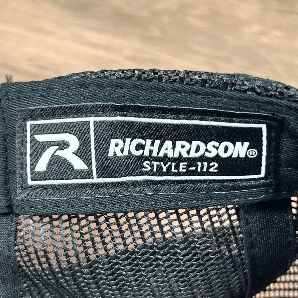 Richardson DeWalt Trucker Hat Mens OSFM Black Mesh Snapback Style 112 Cap‎ - Picture 12 of 12